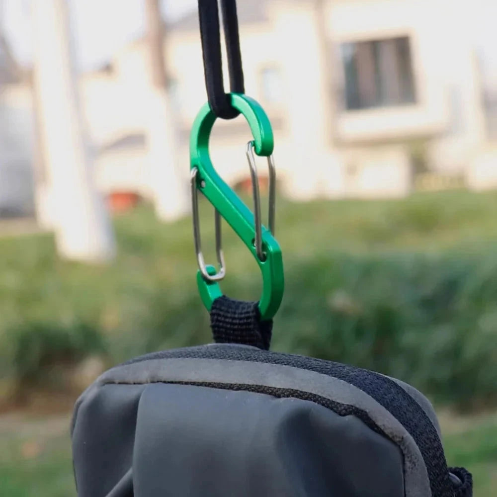 6PCS Tactical Carabiner S -Type Anti-Theft Aluminium Alloy GlowCart