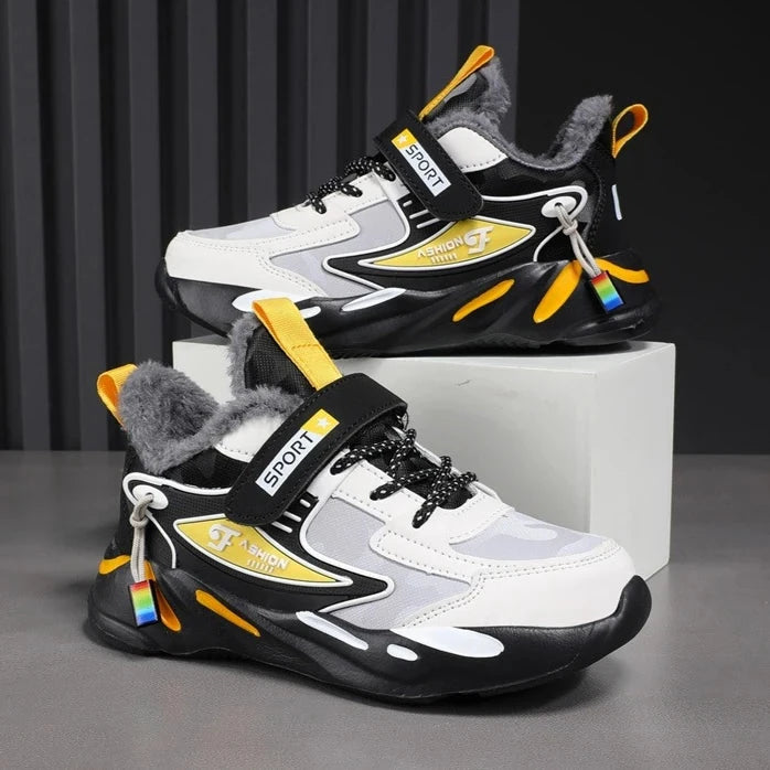 Winter Children Sneaker Shoes Fashion Platform Kids Boys Cotton Sneaker Warm Plush Casual Sports Tennis Shoes GlowCart