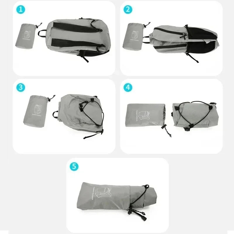 Ultralight Folding Pocket Hiking Backpack Waterproof Folding GlowCart