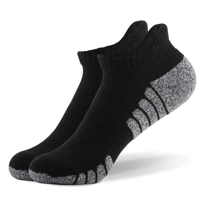 3pairs thickened towel bottom running socks mesh boat socks non-slip breathable sports socks Low cut Men's socks Women's socks GlowCart