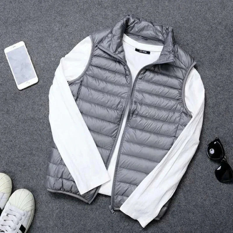 New Autumn Winter Men Ultra Light Duck Down Vest Jacket Men GlowCart