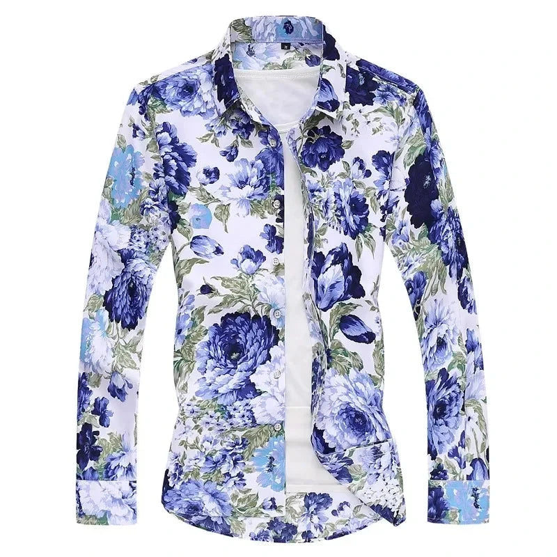 Spring new men's shirts Energetic youth casual printing GlowCart