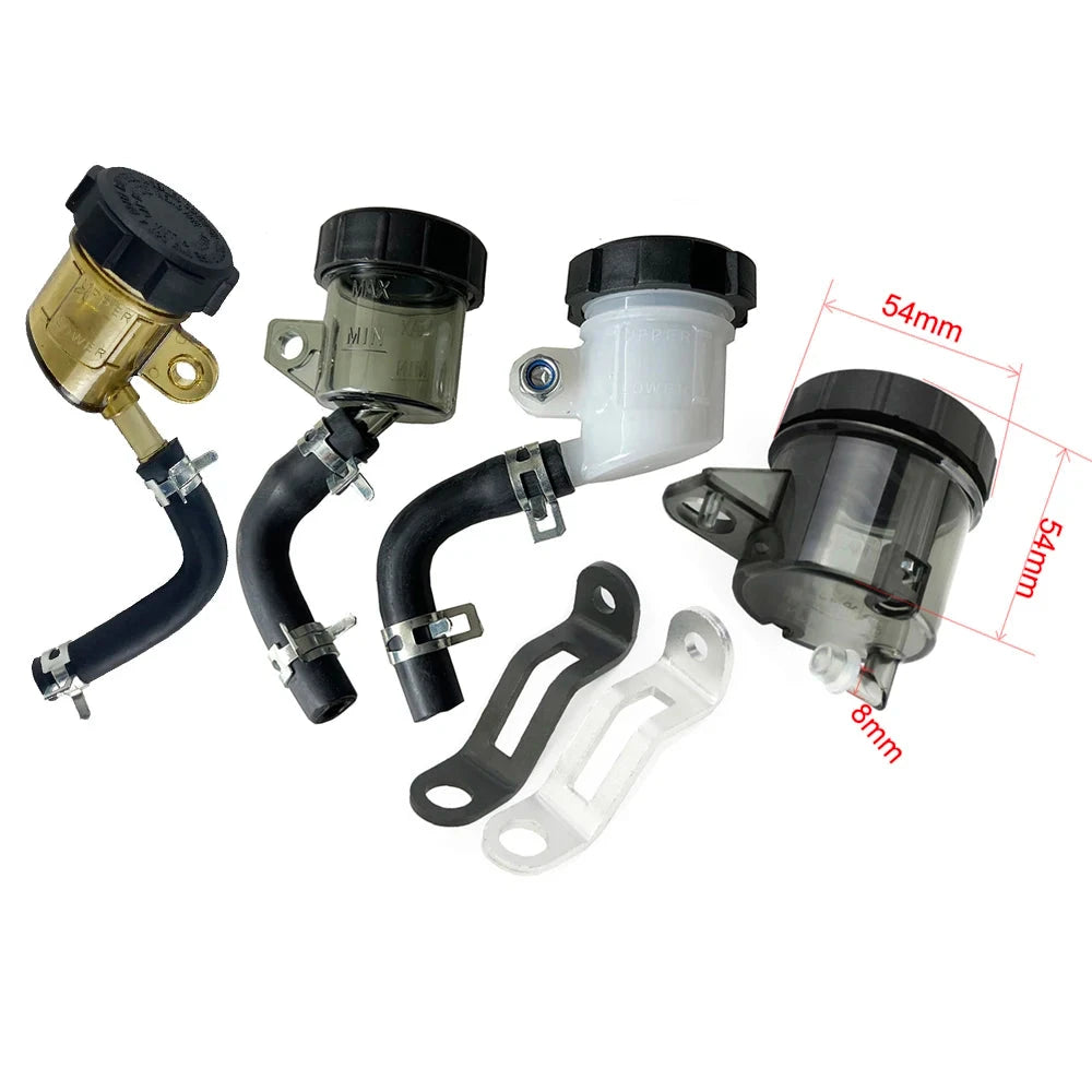 Universal Motorcycle Brake Oil Tank Foot Brake Master Cylinder Oil Cup Fluid Bottle Reservoir Dirt Bike Scooter Pitbike GlowCart
