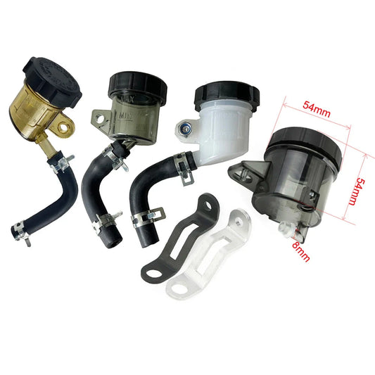 Universal Motorcycle Brake Oil Tank Foot Brake Master Cylinder Oil Cup Fluid Bottle Reservoir Dirt Bike Scooter Pitbike GlowCart