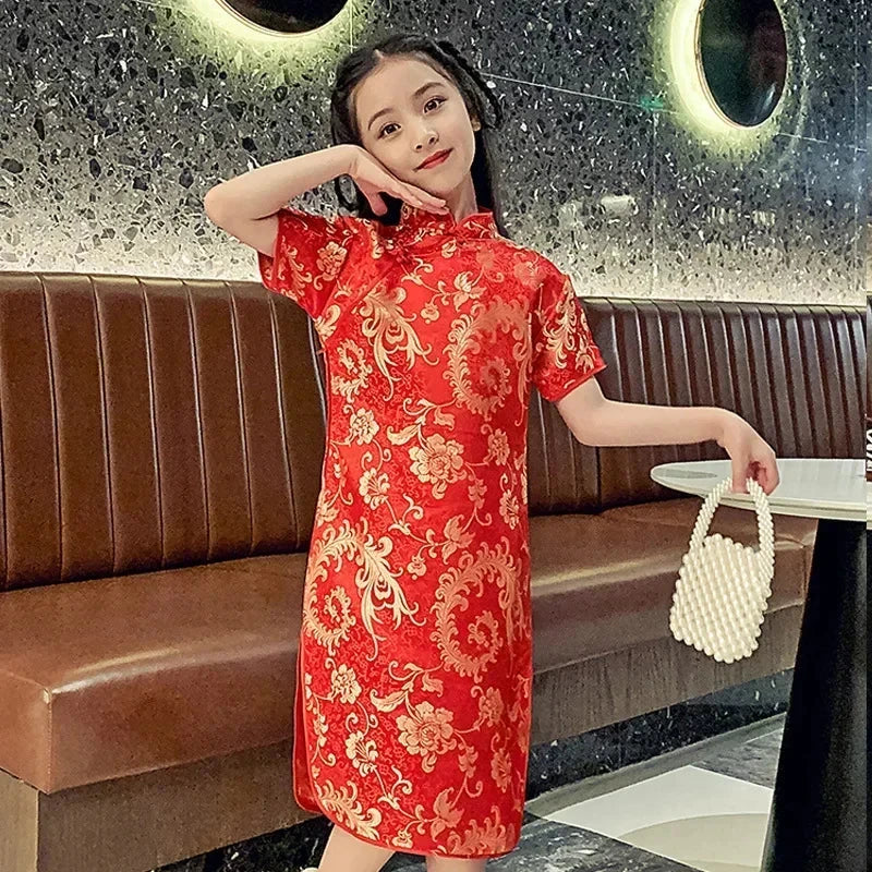 Summer Modern Cheongsam Children Girls Dresses Baby Fashion GlowCart