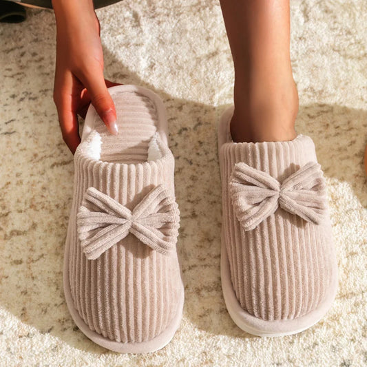 Fashion Women's Bow Slippers Fall/Winter Indoor Bedroom