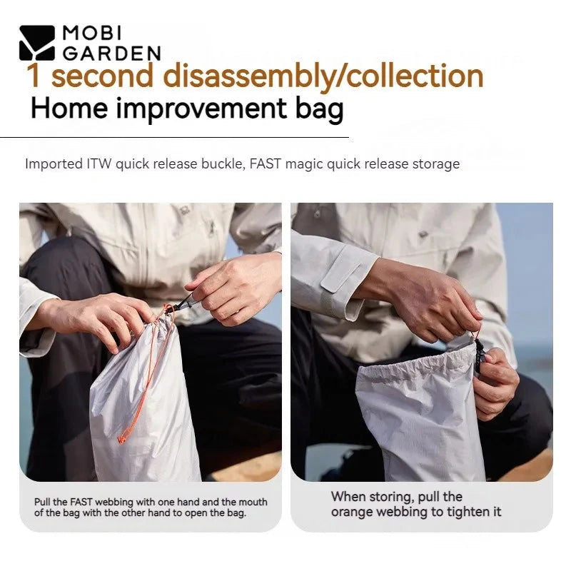 MOBI GARDEN Cold Mountain UL1/2 Ultralight Hiking 1/2 Person GlowCart