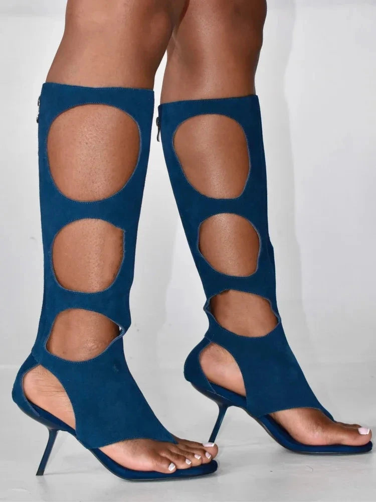 2025 New Luxury Women's Knee-High Boots | Real Horsehair GlowCart