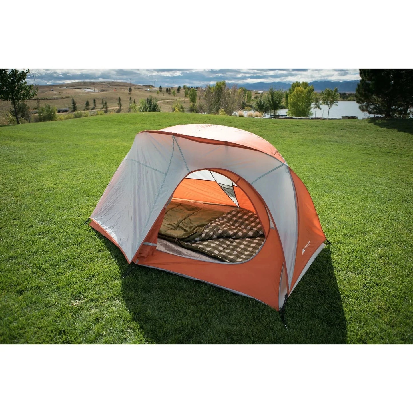 Oversized 1-Person Hiker Tent with Large Door, 7x5 Foot GlowCart