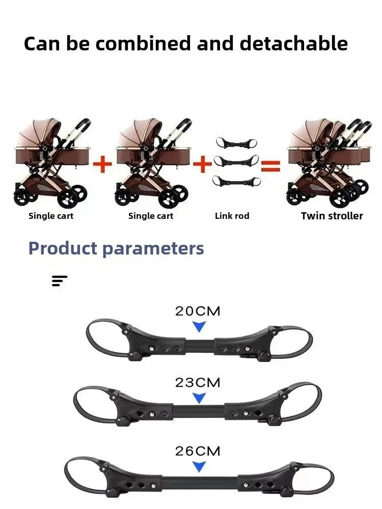 2025 New 3-in-1 Twin Baby Stroller with Car Seat, Portable Foldable High View Newborn Baby Stroller Can Sit or Lie GlowCart