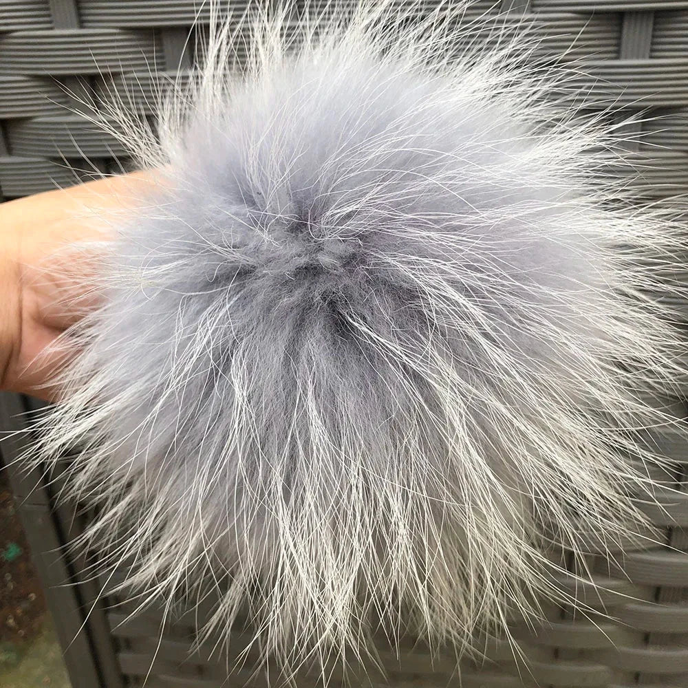 5pcs/Lot Natural Real Fur Pompoms For Knit Hats Caps GlowCart
