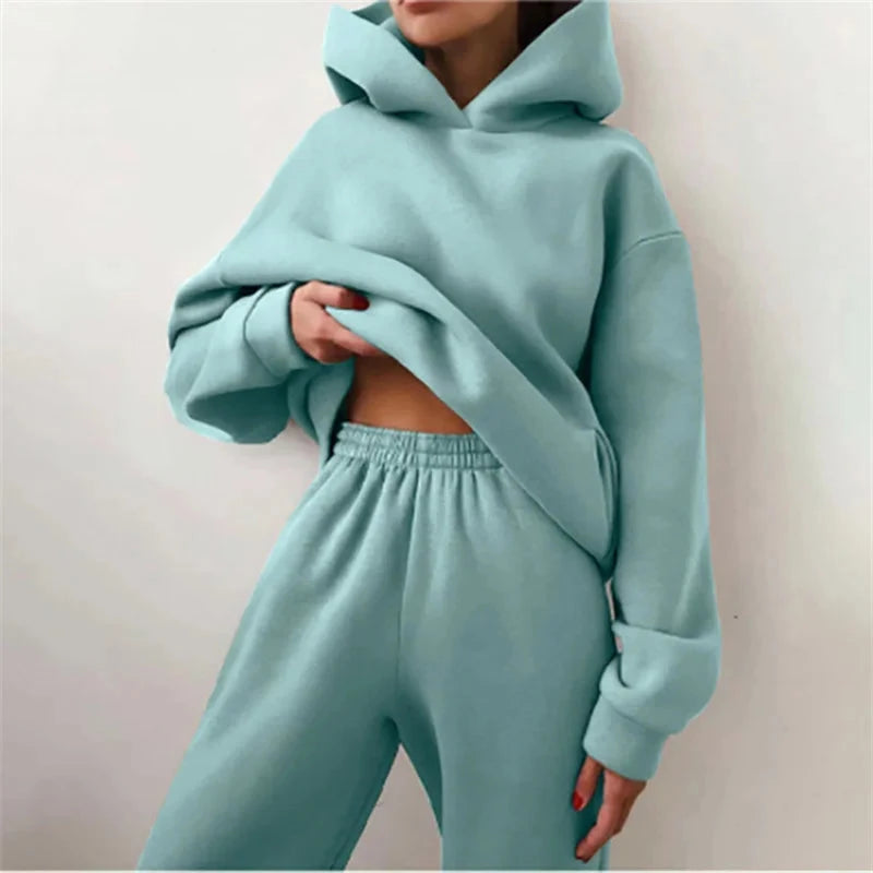 Women's Tracksuit Suit Autumn Fashion Warm Hoodie GlowCart