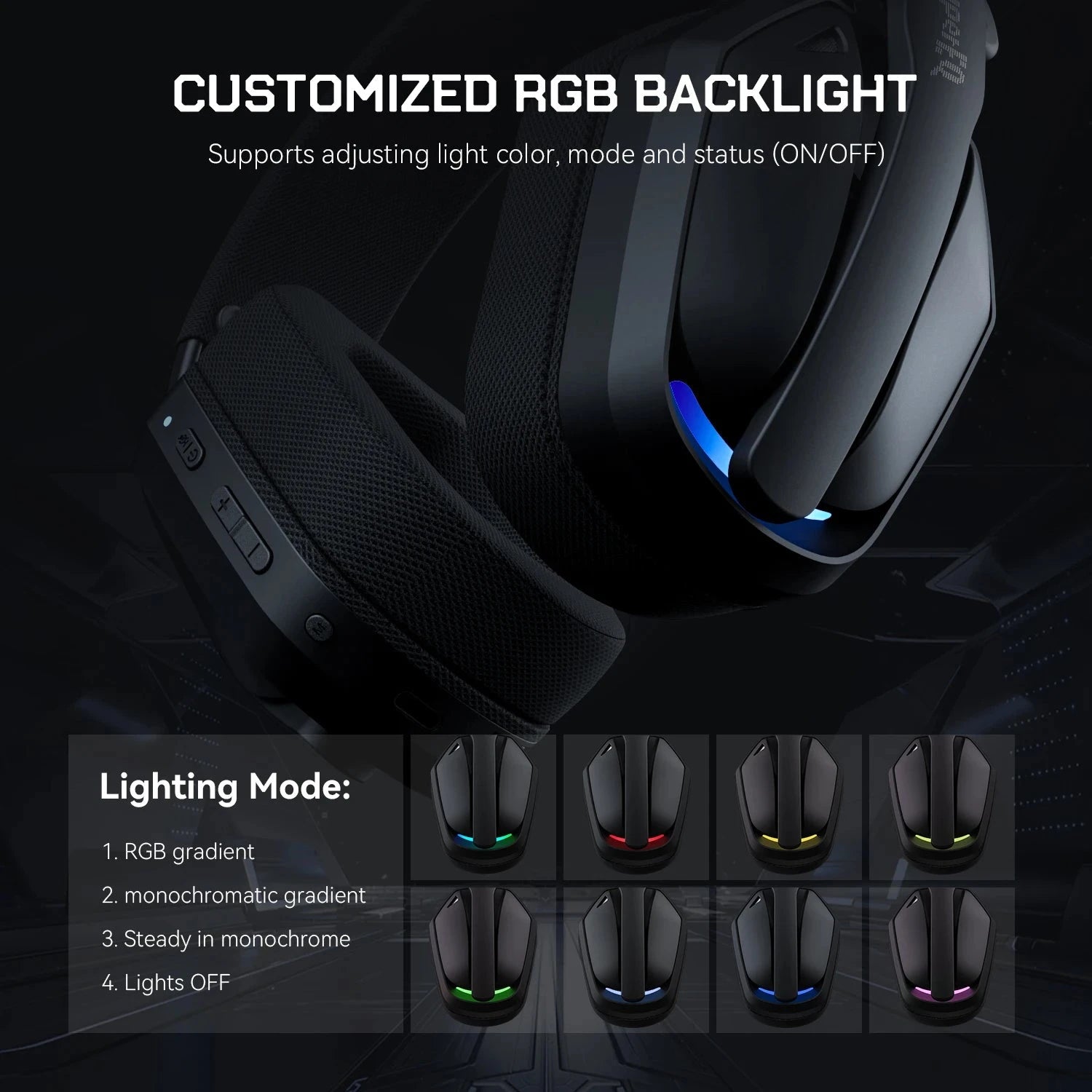 SuperEQ G19BT 2.4GHz Wireless Gaming Headphones Ultra-light GlowCart