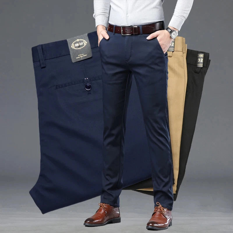 Summer Thin Men's Slim Suit Pants Fashion Business Casual GlowCart