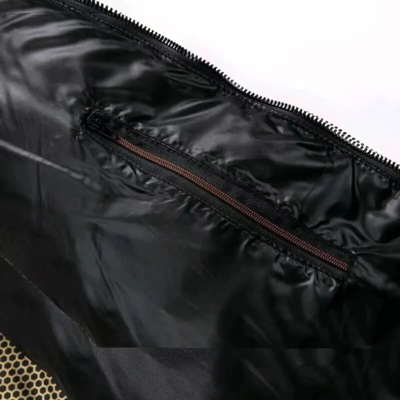 Mens Winter Puffer Jacket Black Warm Thickened Hooded Down GlowCart