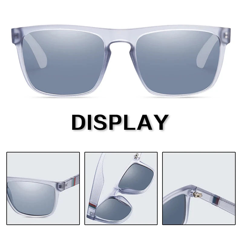 Fashion Square Vintage Polarized Sunglasses Men Women Retro GlowCart