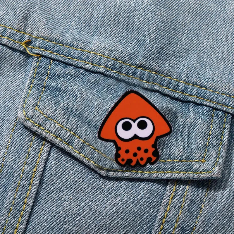 Splattoon Squid Inkllings Enamel Pin Game Badge Brooch Gift GlowCart