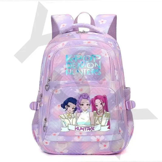 New Cartoon Kpop Demon Hunters Backpack Women Girls Large Capacity Schoolbags Children Teeneger Student Book Bags Anime Backpack GlowCart