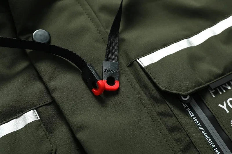 Man Trench Coat Windproof Waterproof Men's Outdoor Jacket GlowCart