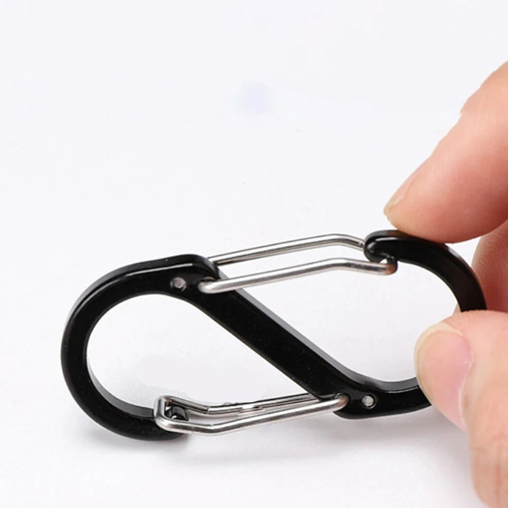 6PCS Tactical Carabiner S -Type Anti-Theft Aluminium Alloy GlowCart