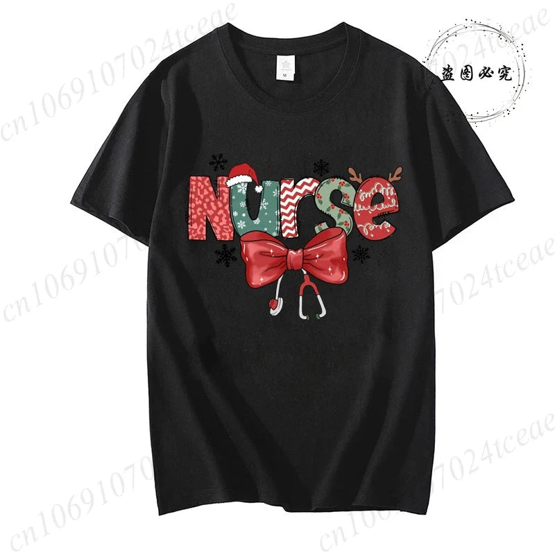 Christmas Nursing Women's T-shirts Christmas Nurse Shirt GlowCart