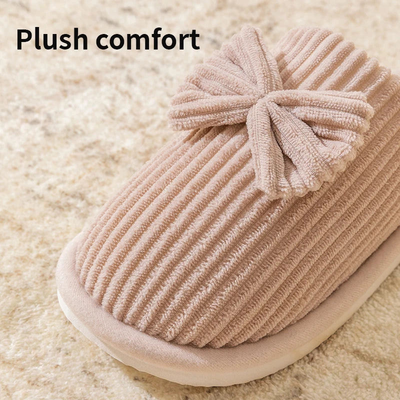 Fashion Women's Bow Slippers Fall/Winter Indoor Bedroom