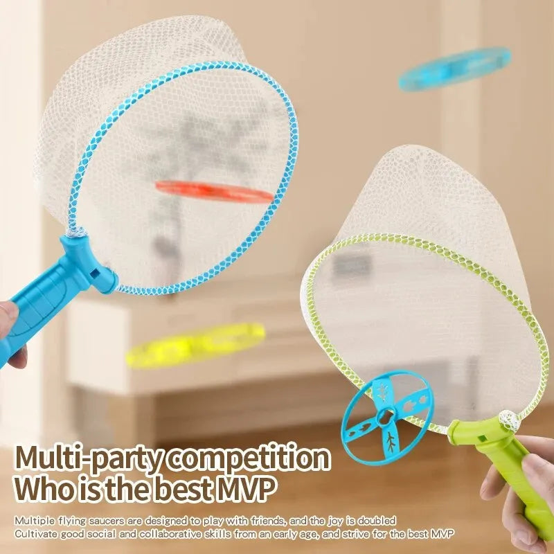 Air Rocket Launcher Toy Kids Outdoor Soaring Rocket Flying Disc Flying Saucer Foot Launcher Kids Jump Sport Games Toys GlowCart