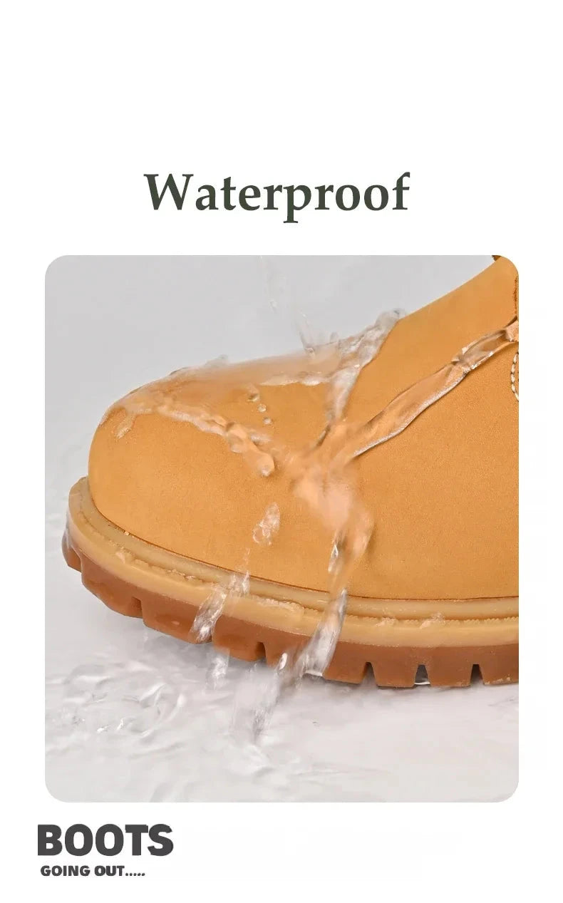 Boots Men High Top Boots High Quality Women Leather Shoes GlowCart