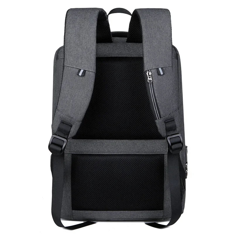 Usb Men's Business Password Double Shoulder Backpack Large