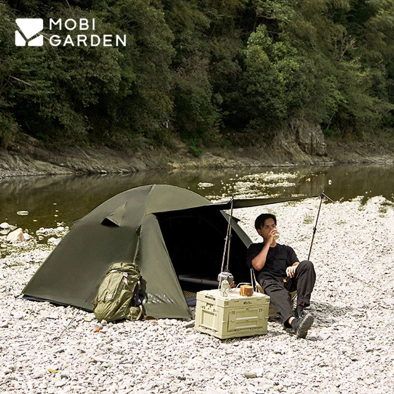 MOBI GARDEN Camping Hiking Tent 2-4 Person Portable GlowCart