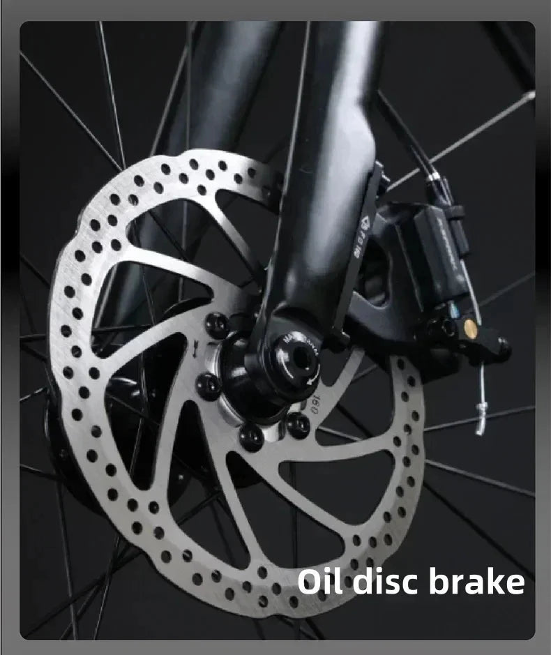 32mm Aluminum Alloy Frameset Gravel Bike 18 Speed Road Bike Hydraulic Disc Brake Racing Bicycle Wheelset 700x28C Internal wiring GlowCart