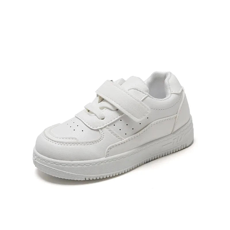 Tenis Sneakers Kids Spring/Autumn New Boys Girls Sports Shoes Casual Board Shoes Leather Soft Soled Children Small White Shoes GlowCart
