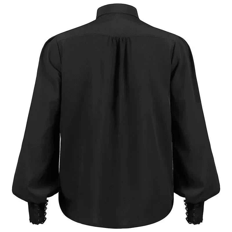 Men Dress Shirts Long Sleeve Vampire Renaissance Steampunk GlowCart