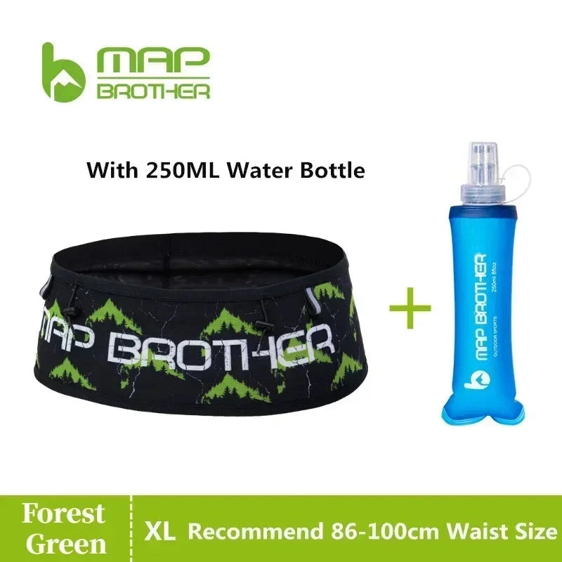 MAP BROTHER W1002 Hydration Running Belt Waist Pack Travel Money Bag Trail Marathon Gym Workout Fitness Mobile Phone Holder Bag GlowCart
