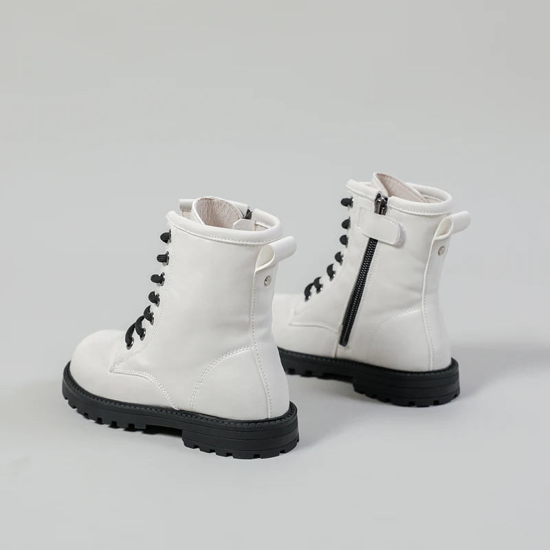 Kids Fashion Boots Children Ankle Boots Baby Girls White Brand Shoes Boys Riding Boots Toddler Soft Casual Platform Autumn New GlowCart