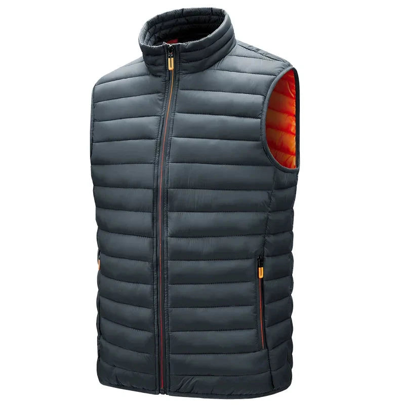 Vest Men Sleeveless Jackets Stand Collar WaistCoat Hot GlowCart