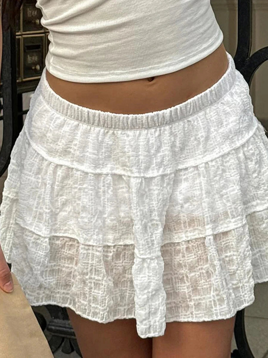 Women s Casual Floral Print High Waist A-Line Skirt with GlowCart