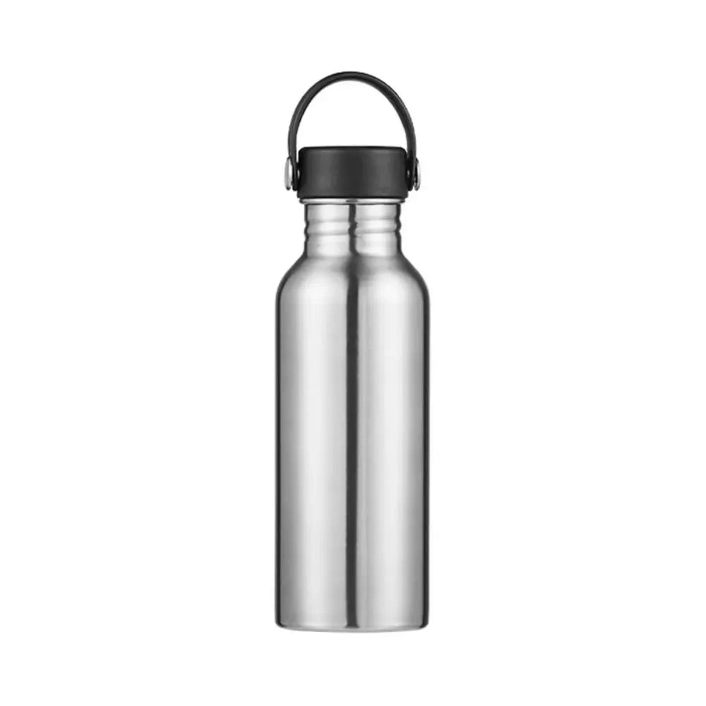 Simple Single Walled Water Bottle Leak-Proof Stainless Steel Bicycle Water Bottles Bamboo Lid Metal Flask Portable Sports Kettle GlowCart