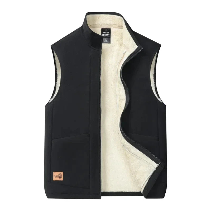 2024 Autumn and Winter Lambswool Vests Men New Warm Padded GlowCart