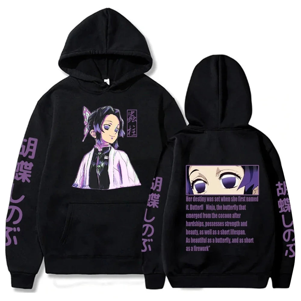 Harajuku Demon Slayer Plus Size Hoodie Kamado Nezuko Graphic GlowCart