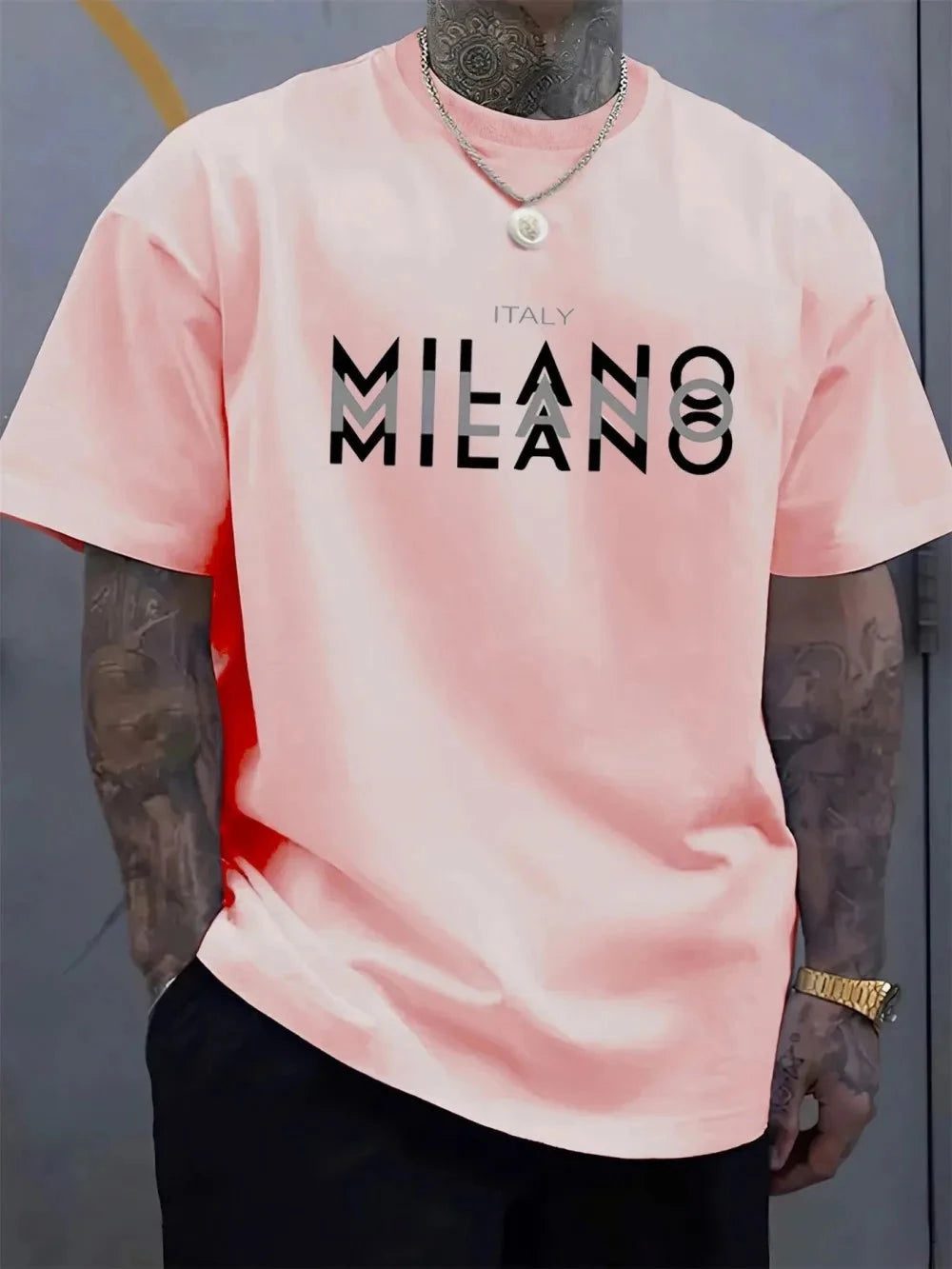 Men's summer casual comfortable breathable round neck GlowCart