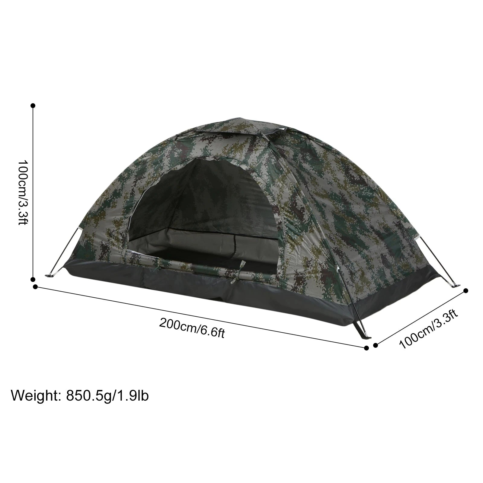 Ultralight Camping Tent Single Layer Portable Hiking Tent GlowCart