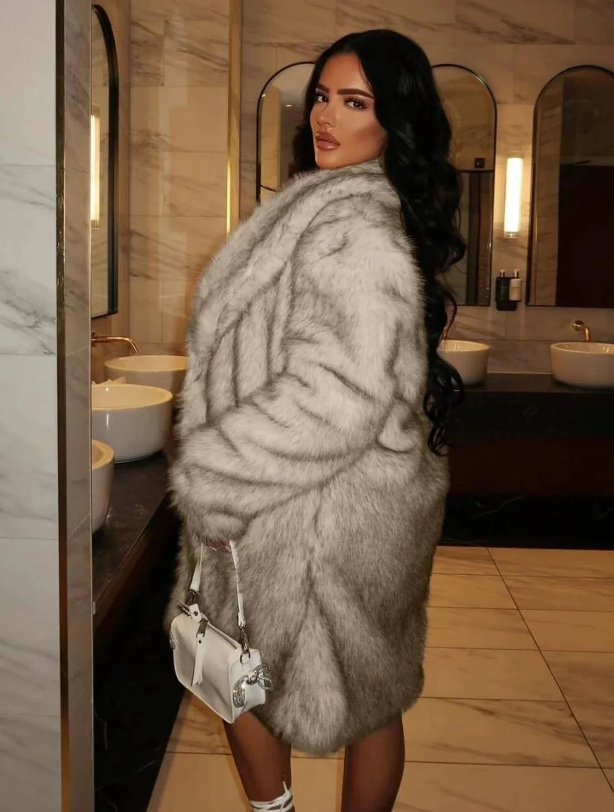 Popular faux fur women's coat jacket in autumn and winter GlowCart