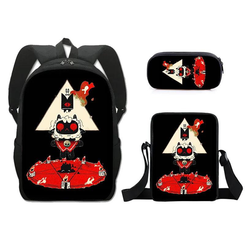 Cartoon Popular cult of the lamb 3D Print 3pcs/Set pupil