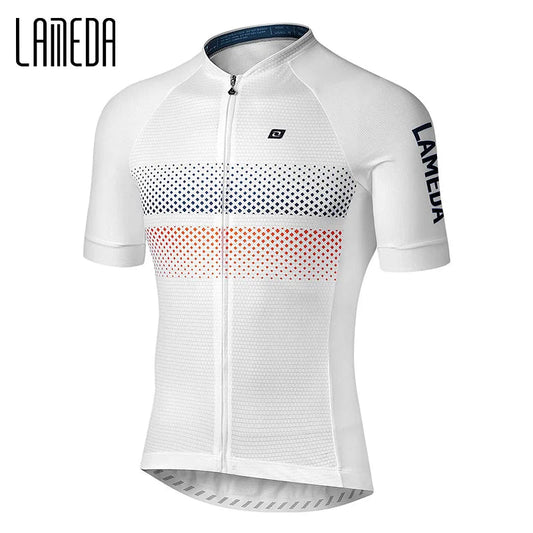 LAMEDA Bike Bicycle Jersey Men Summer Cycliny Short Sleeve for Men Biking Clothing Moisure Wicking MTB Top Shirts with 3 Pockets GlowCart