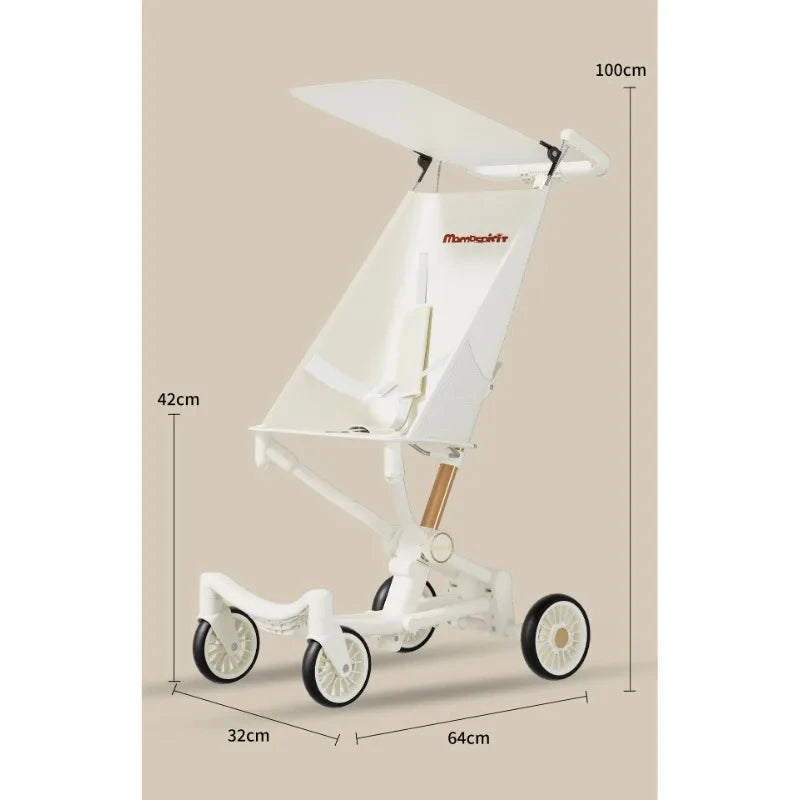 Lightweight and Easy To Carry Pocket Baby Stroller Children's Simple Baby Stroller Foldable Travel Baby Car Four-wheel Stroller GlowCart