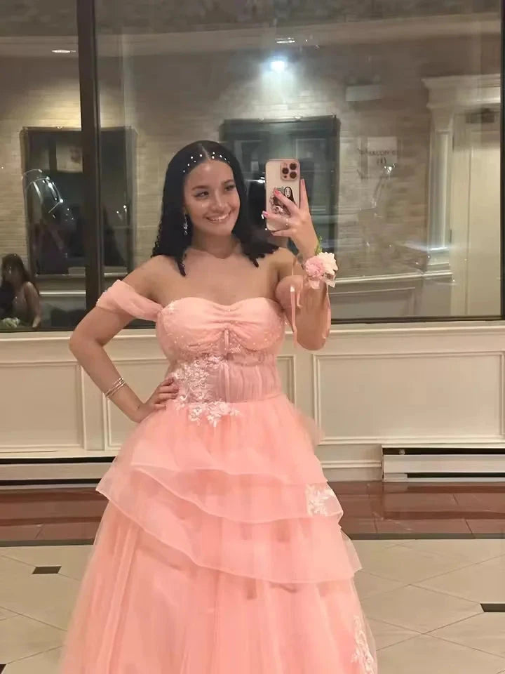 ROSES Sage Green Prom Dress Appliques Tulle Celebrity GlowCart