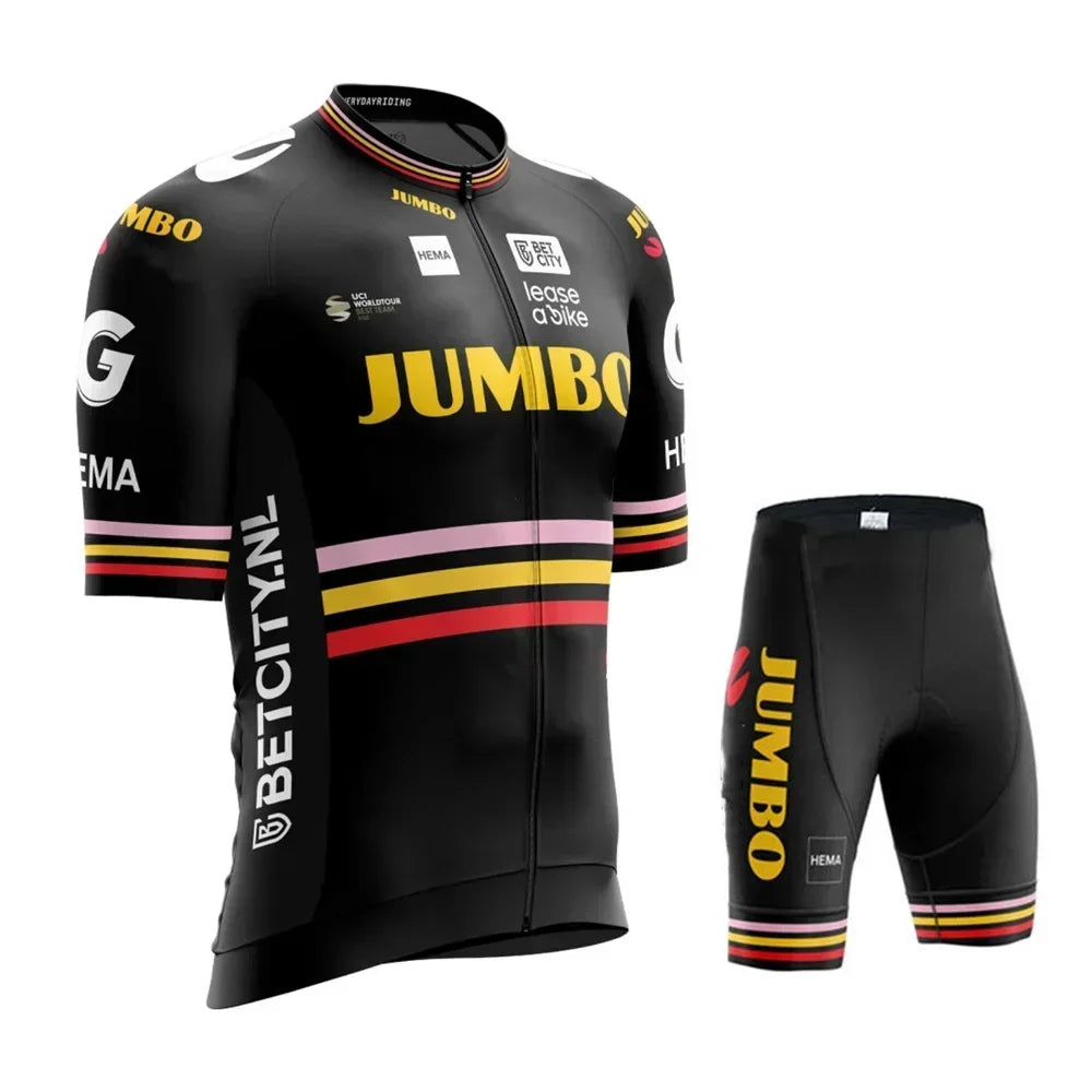 Team 2025 Men's Cycling Clothing Summer Bicycles Jersey Sets Mountain Bike Bib Shorts Triathlon Maillot Shirts Ciclismo GlowCart