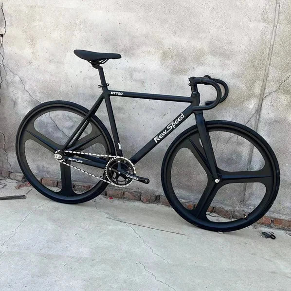 Made in China Fixed Gear Bike Aluminum Alloy Outdoor Sports Single Speed 700C Road Bicycle Urban Bike, Black/Red GlowCart