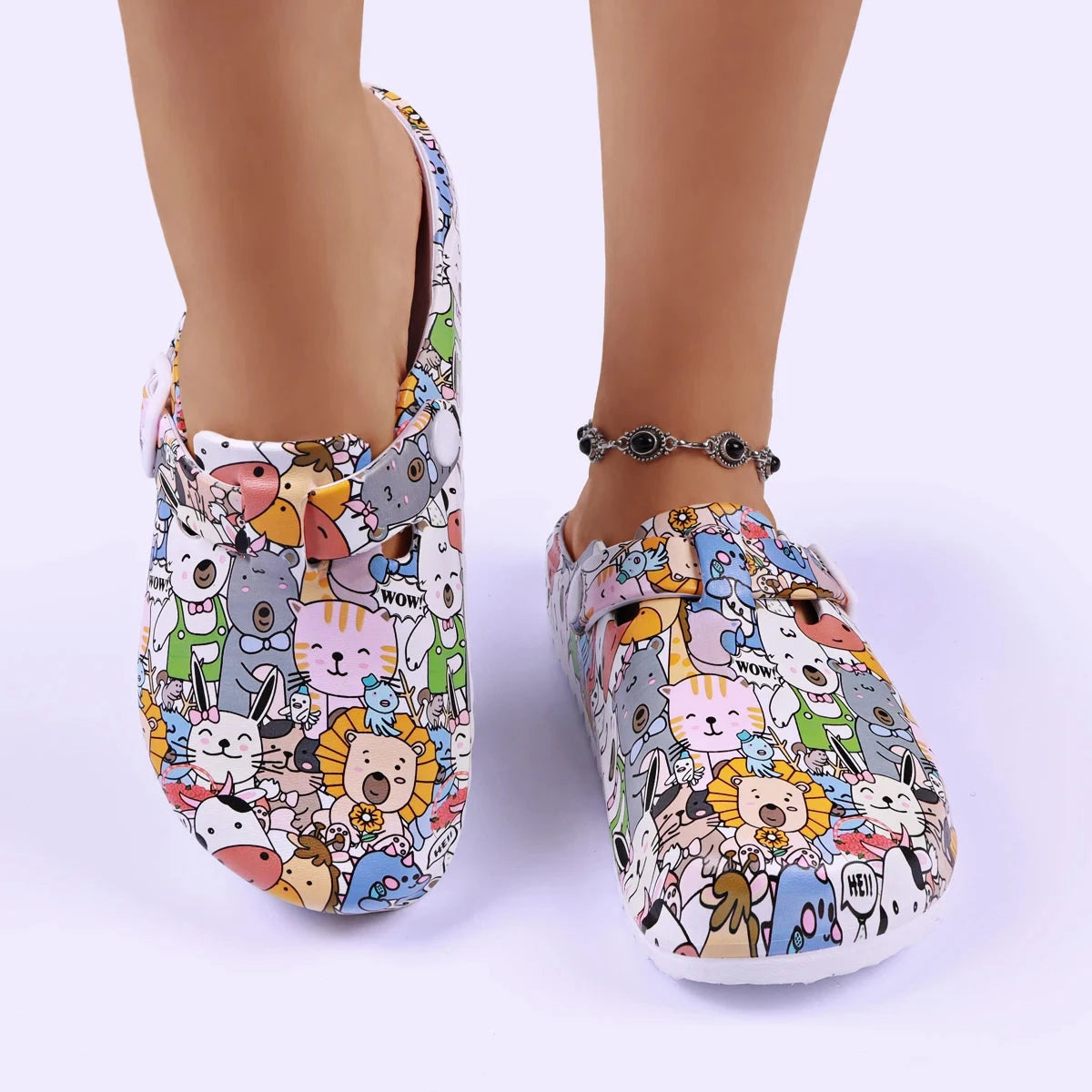 Women Flat Indoor Slippers Printing Soft EVA Soles GlowCart